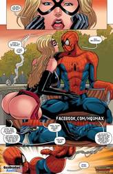 Capitã Marvel e Homem Aranha hq porno