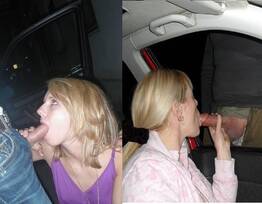 Mulheres chupando caras estranhos no carro
