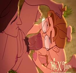 Animação gay: Tarzan fode passivo putinha com seu pau grande e grosso