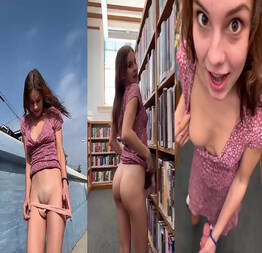Novinha aprontando com o namorado na biblioteca