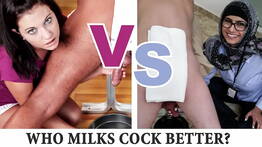 Mia Khalifa vs Brandi Belle - 2 - tirando leite
