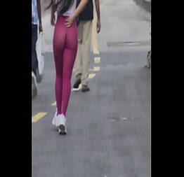 Casada quase nua na rua de calça legging transparente luana kazaki | sexo em publico |sexo na rua
