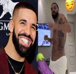 O cantor "Drake" posta foto de toalha é chama atenção para outra coisa